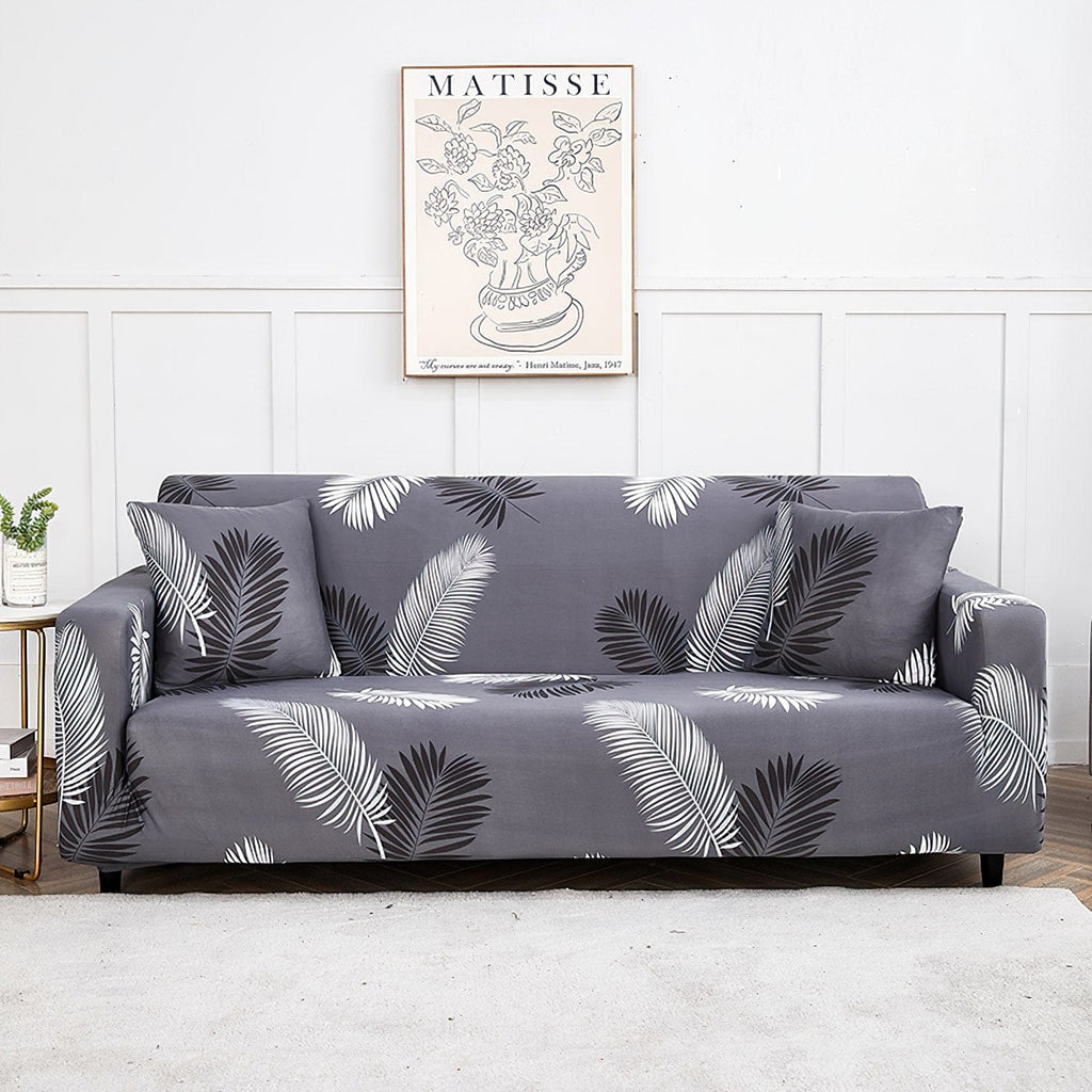 Charcoal Fern - Luxury Quality Strechable & Dust-proof Sofa Cover