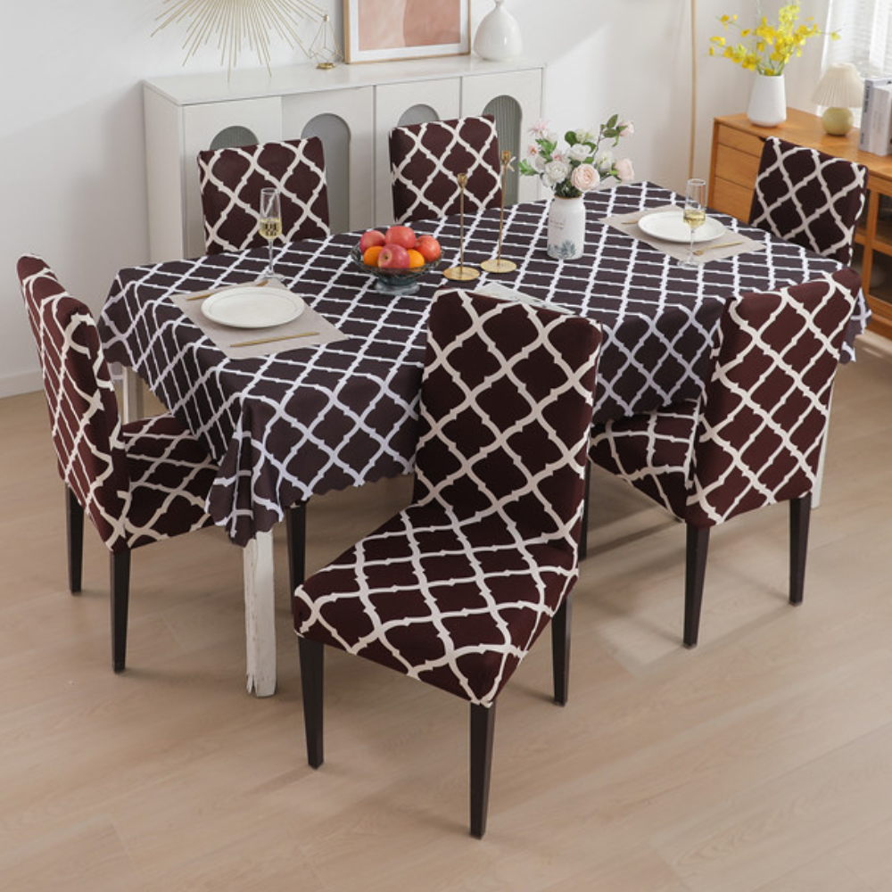 Maroon Diamond Chair Table Covers