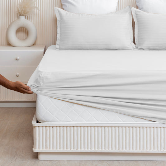 100% Dustproof & Water Resistant + 360°  Elastic Fitted Mattress Protector