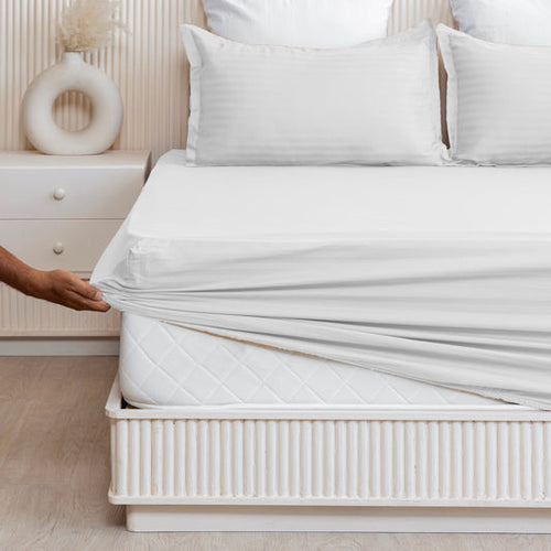 100% Dustproof & Water Resistant + 360°  Elastic Fitted Mattress Protector