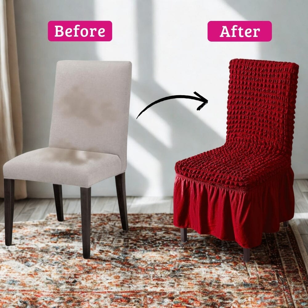 Bubble Green Dining Chair Cover - Micro Fibre Collection