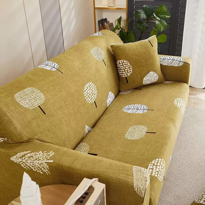 Musturd Leaf - Luxury Quality Strechable & Dust-proof Sofa Cover