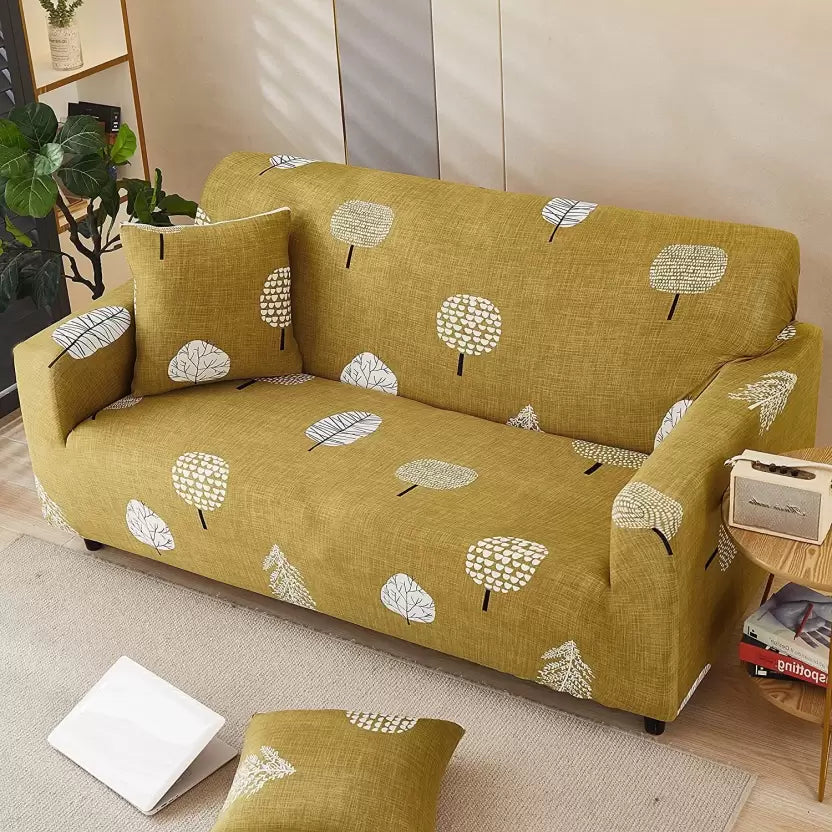 Musturd Leaf - Luxury Quality Strechable & Dust-proof Sofa Cover