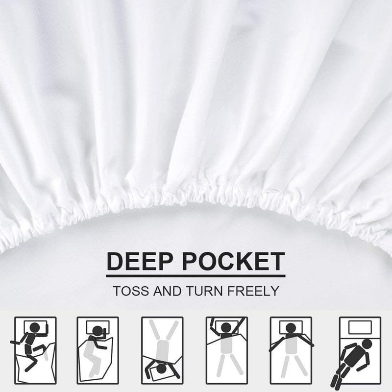 100% Dustproof & Water Resistant + 360°  Elastic Fitted Mattress Protector