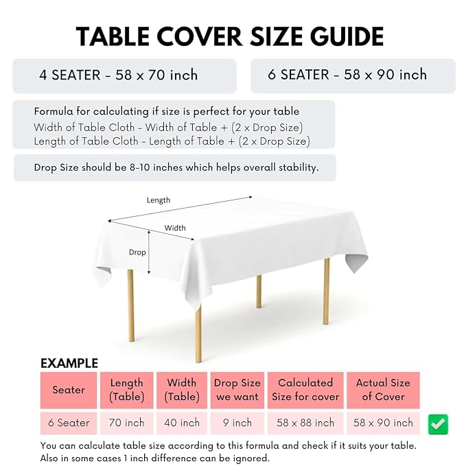 Blue Checks – Premium Dining Set Cover