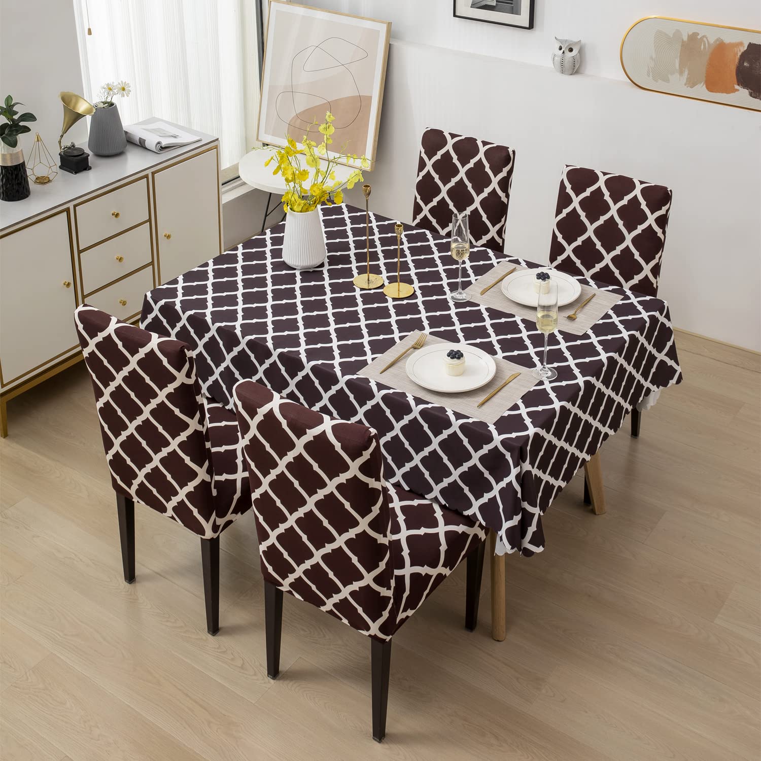 Maroon Diamond Chair Table Covers