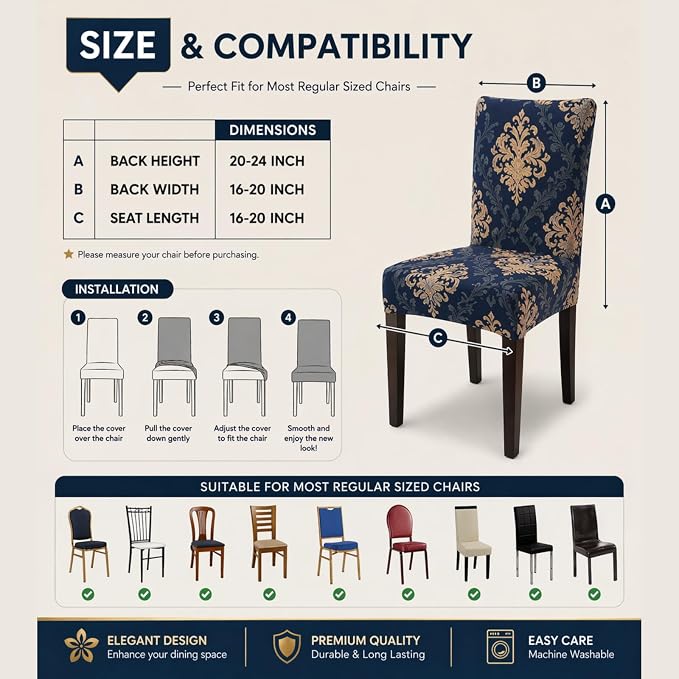 Dark Beige – Premium Dining Set Cover