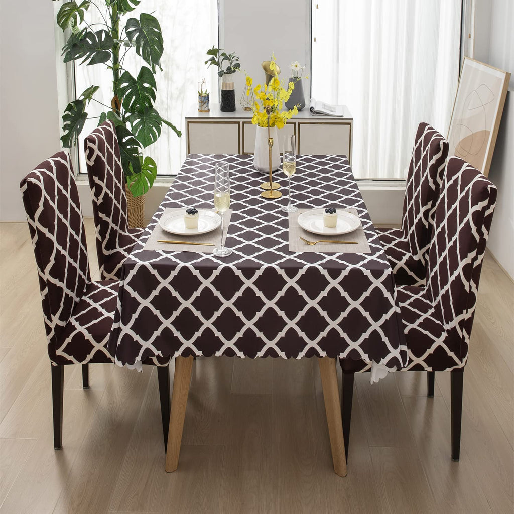 Maroon Diamond Chair Table Covers