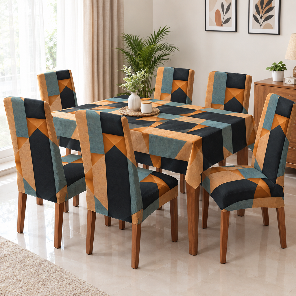 Bronze And Black – Premium Dining Set Cover