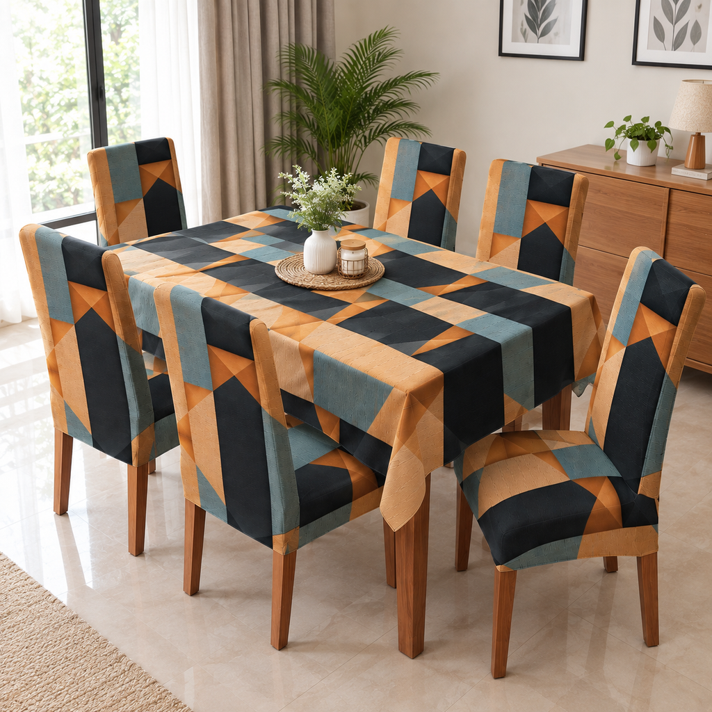 Bronze And Black – Premium Dining Set Cover