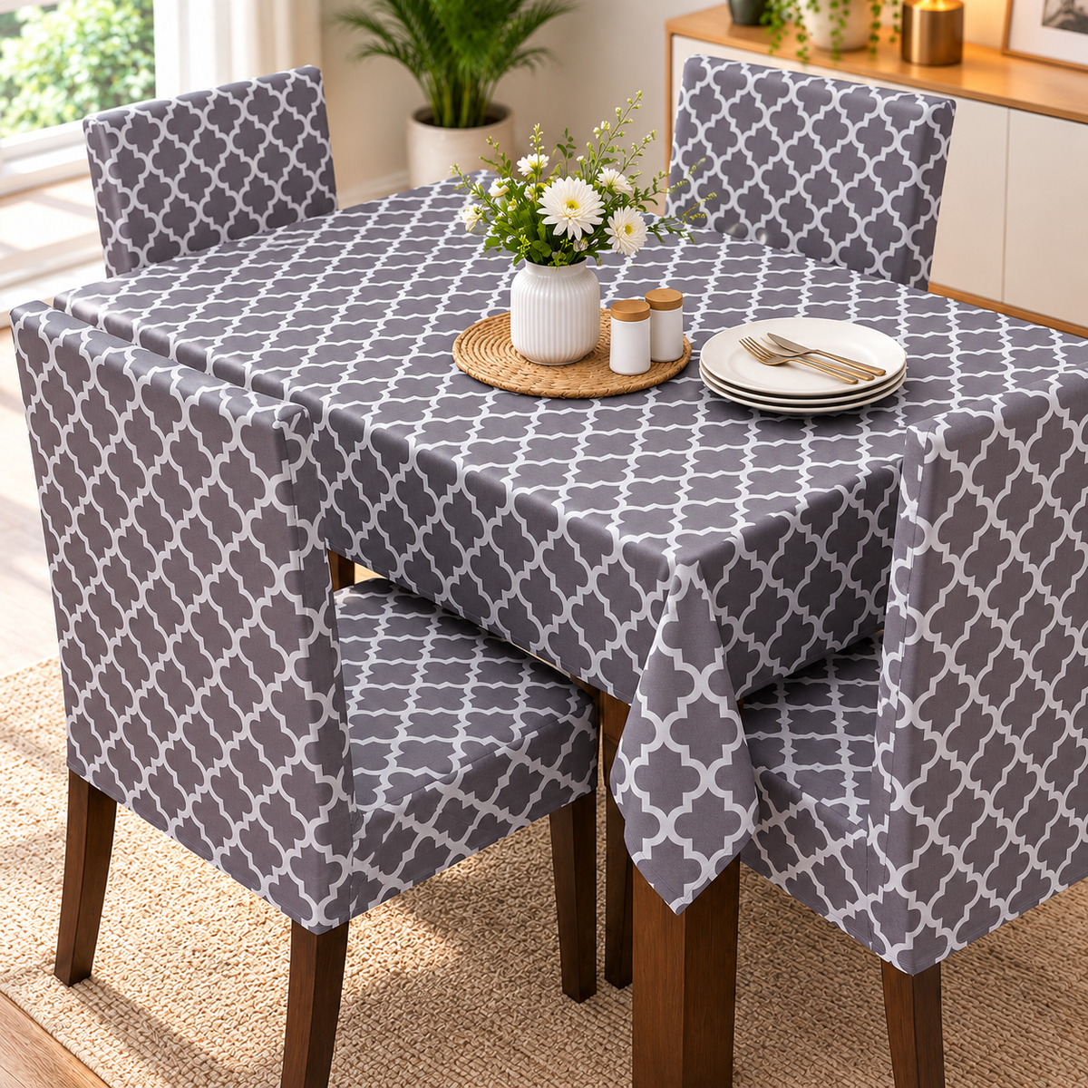 Grey Diamond – Premium Dining Set Cover