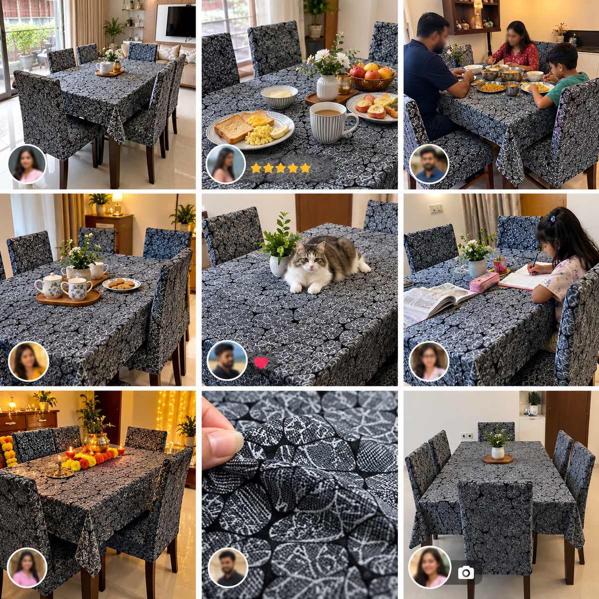 Black Majesty – Premium Dining Set Cover