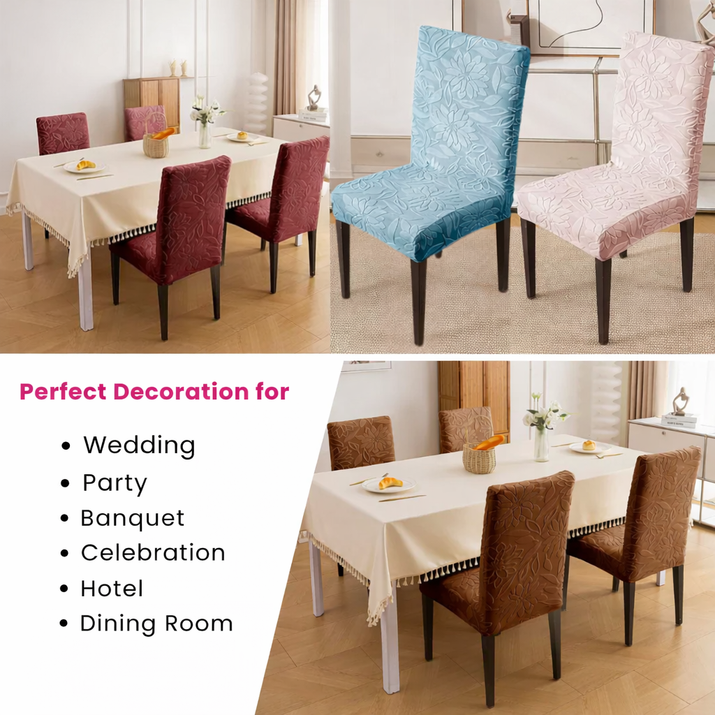 Majestic Jacquard Pastol Green Elastic Chair Cover – Stretchable, Dustproof, Machine Washable