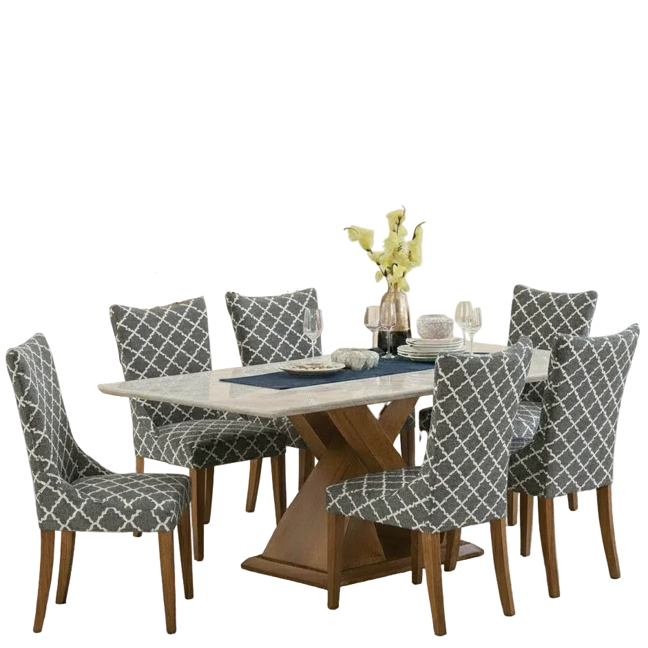 Grey Diamond Maharaja Chair Cover - Dustfree, Stain Free, Water Resistance & Machine Washable