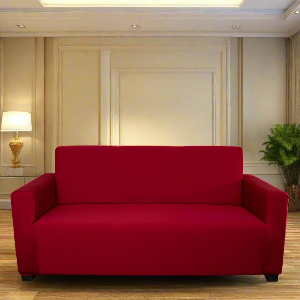 Maroon Solid - Luxury Quality Strechable & Dust-proof Sofa Cover