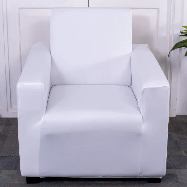 Premium Quality Machine Washable & Dust Proof Sofa Cover - White | Universal Fit Streachable Fabric