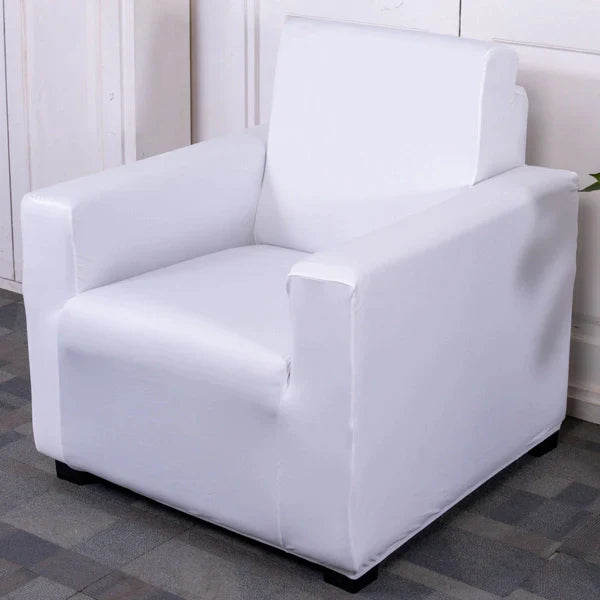Premium Quality Machine Washable & Dust Proof Sofa Cover - White | Universal Fit Streachable Fabric