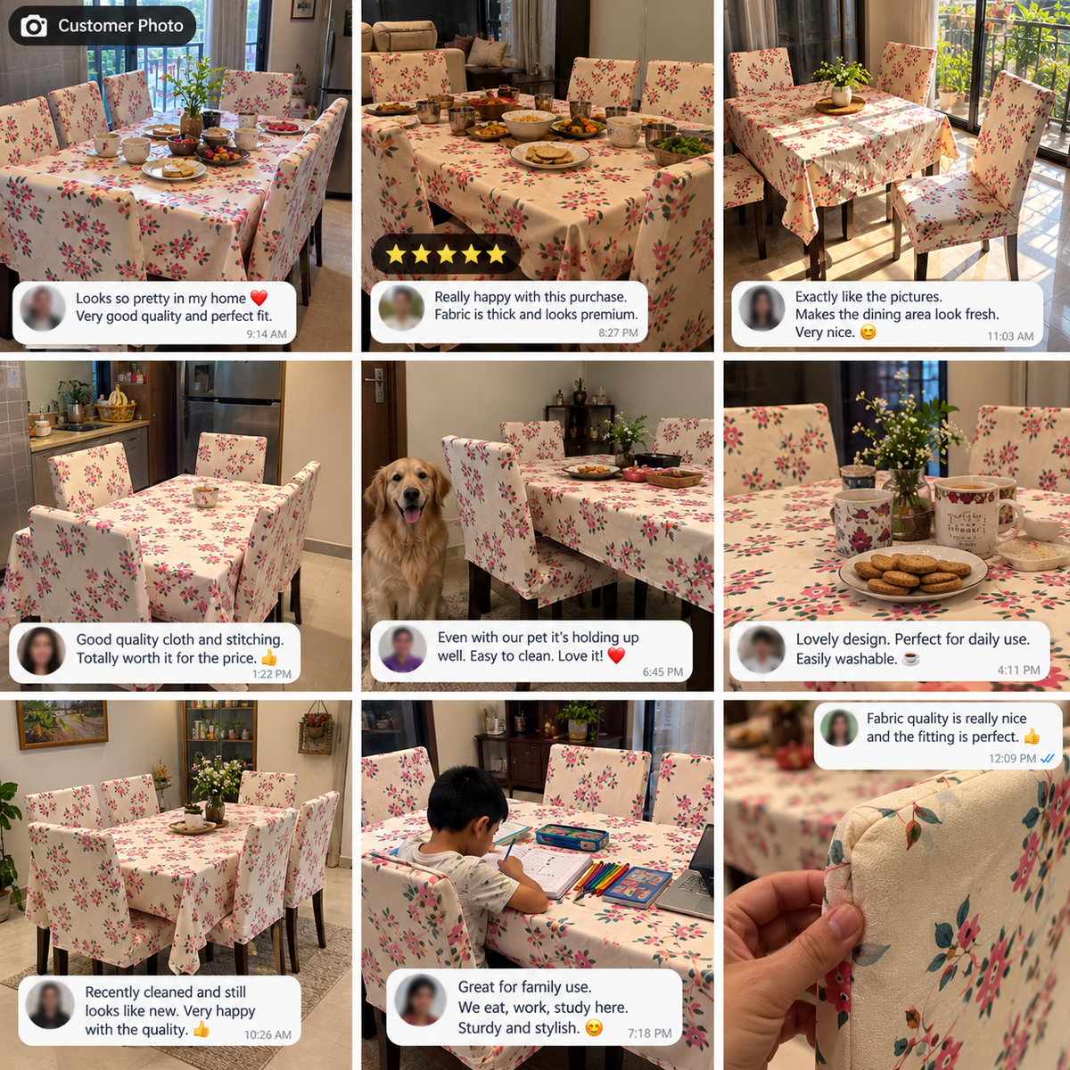Cream Dream – Premium Dining Set Cover