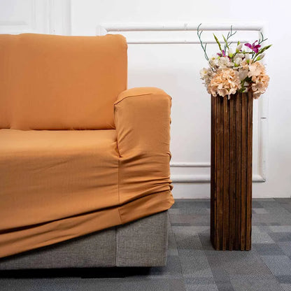 Premium Quality Machine Washable & Dust Proof Sofa Cover - Peach  | Universal Fit Streachable Fabric