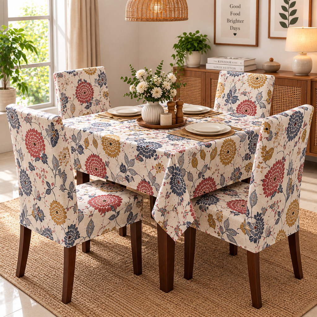 Flower And Leaf – Premium Dining Set Cover