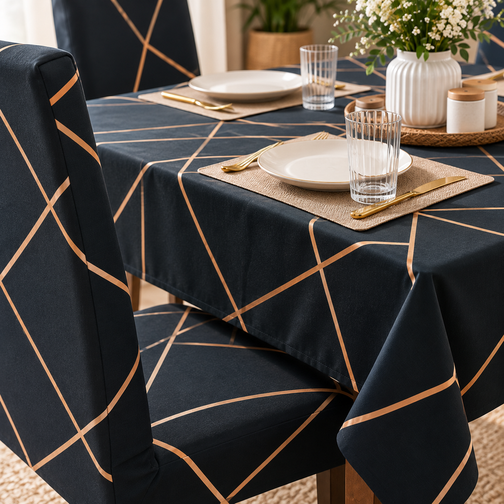 Golden Prism – Premium Dining Set Cover