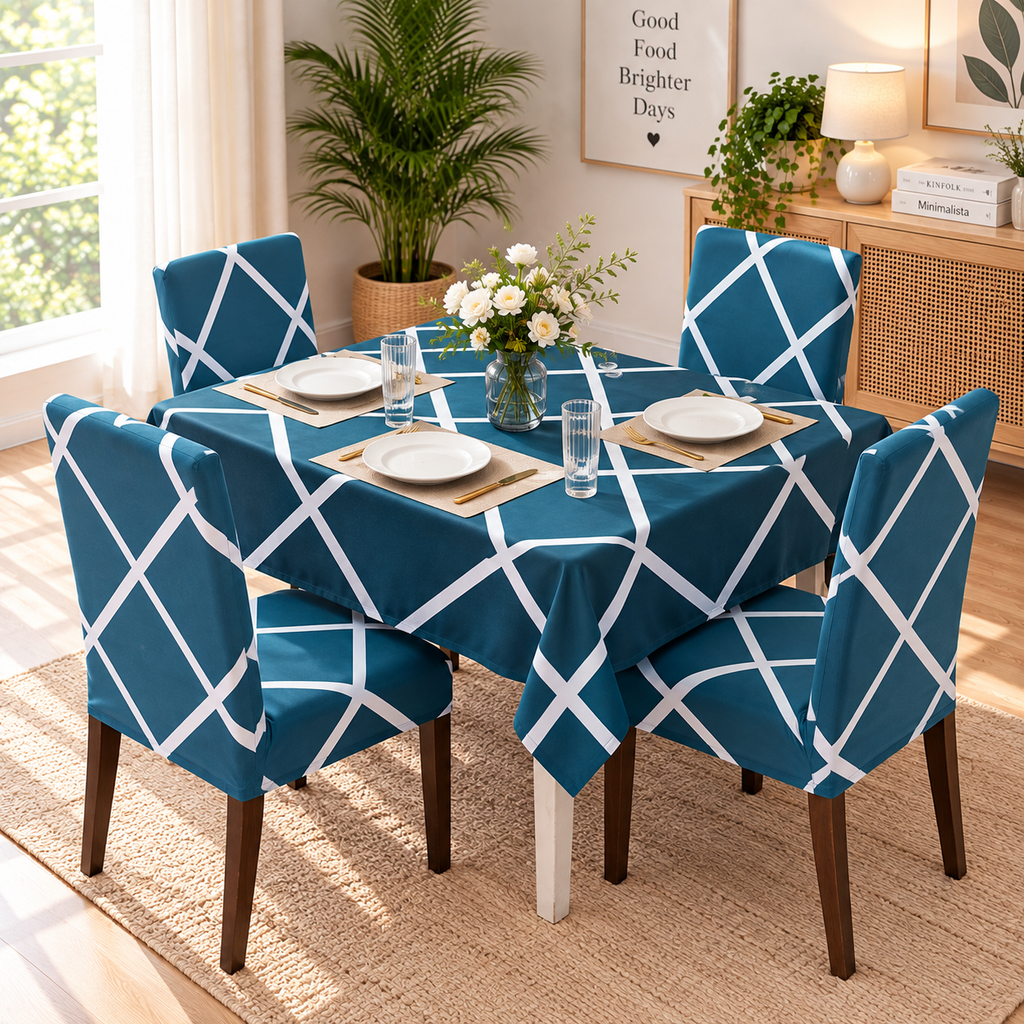 Cross Blue – Premium Dining Set Cover
