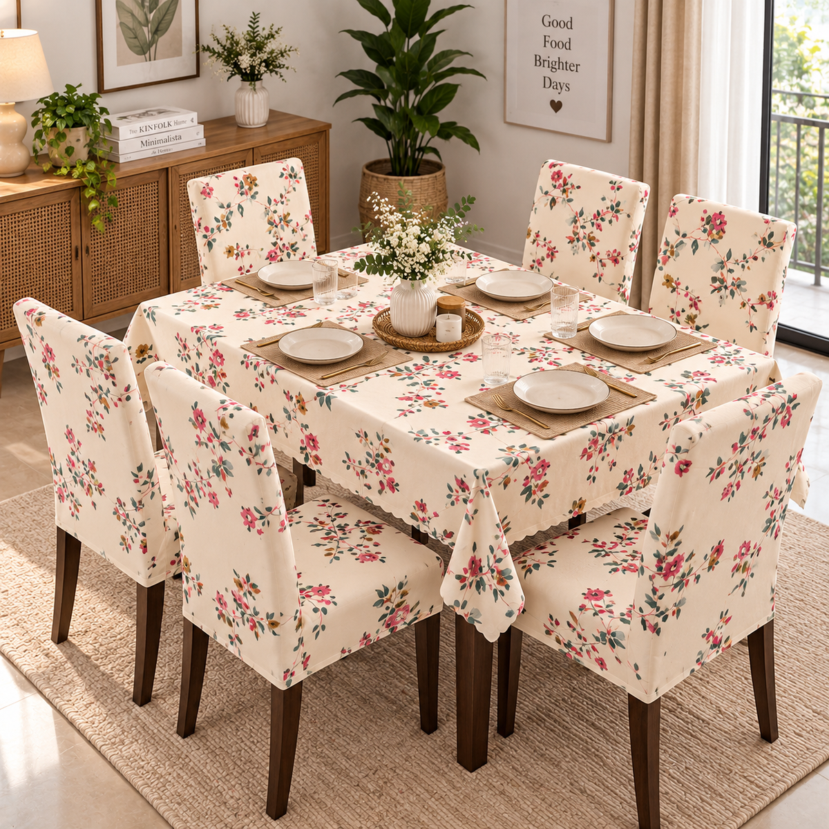 Cream Dream – Premium Dining Set Cover