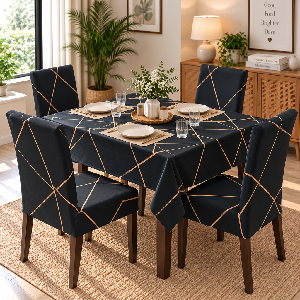 Golden Prism – Premium Dining Set Cover