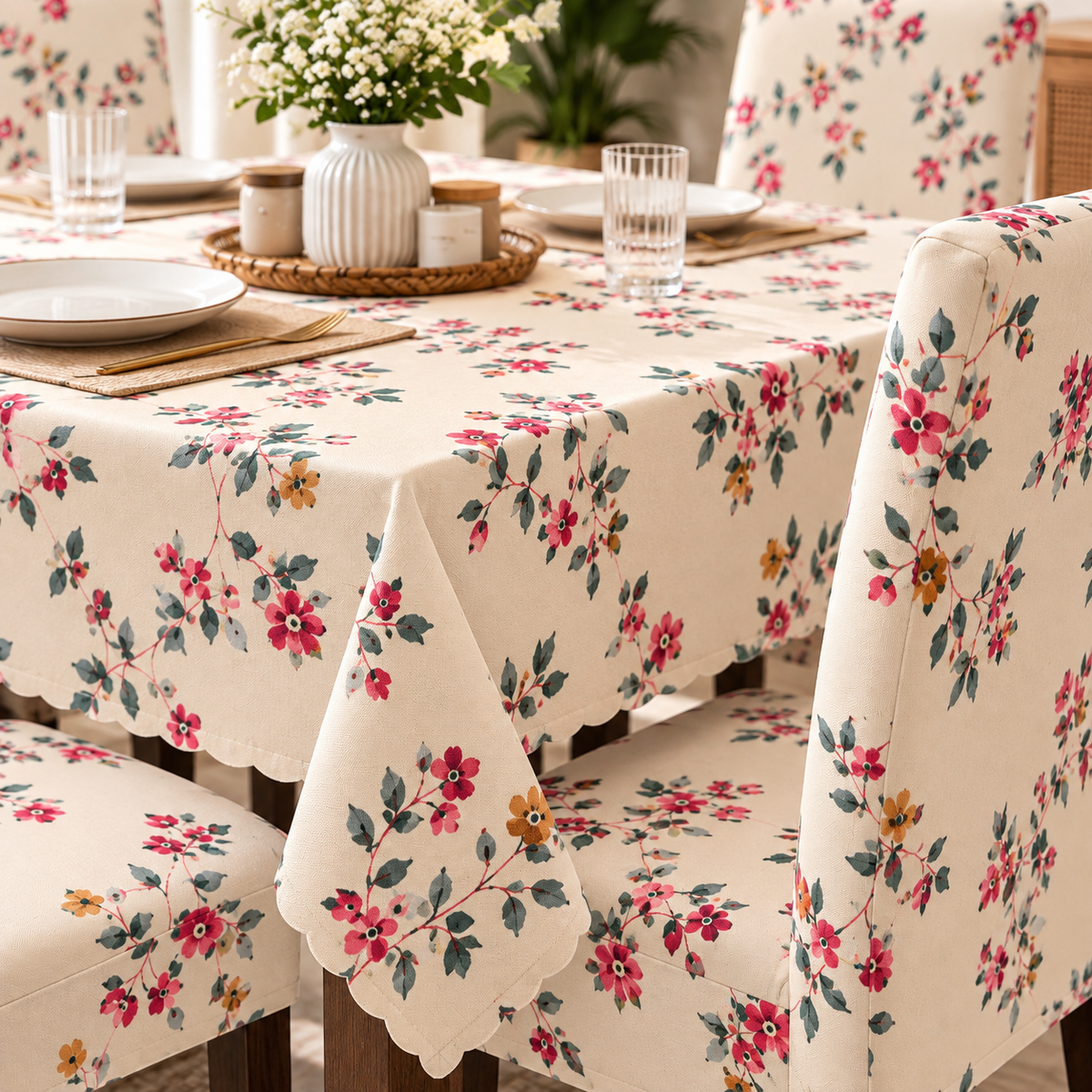 Cream Dream – Premium Dining Set Cover