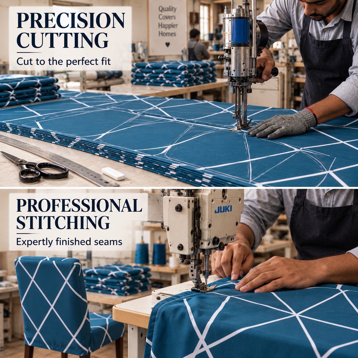 Cross Blue – Premium Dining Set Cover