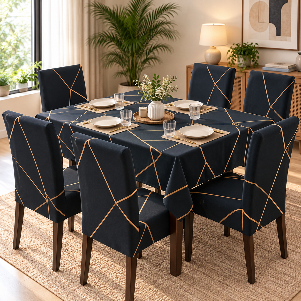 Golden Prism – Premium Dining Set Cover
