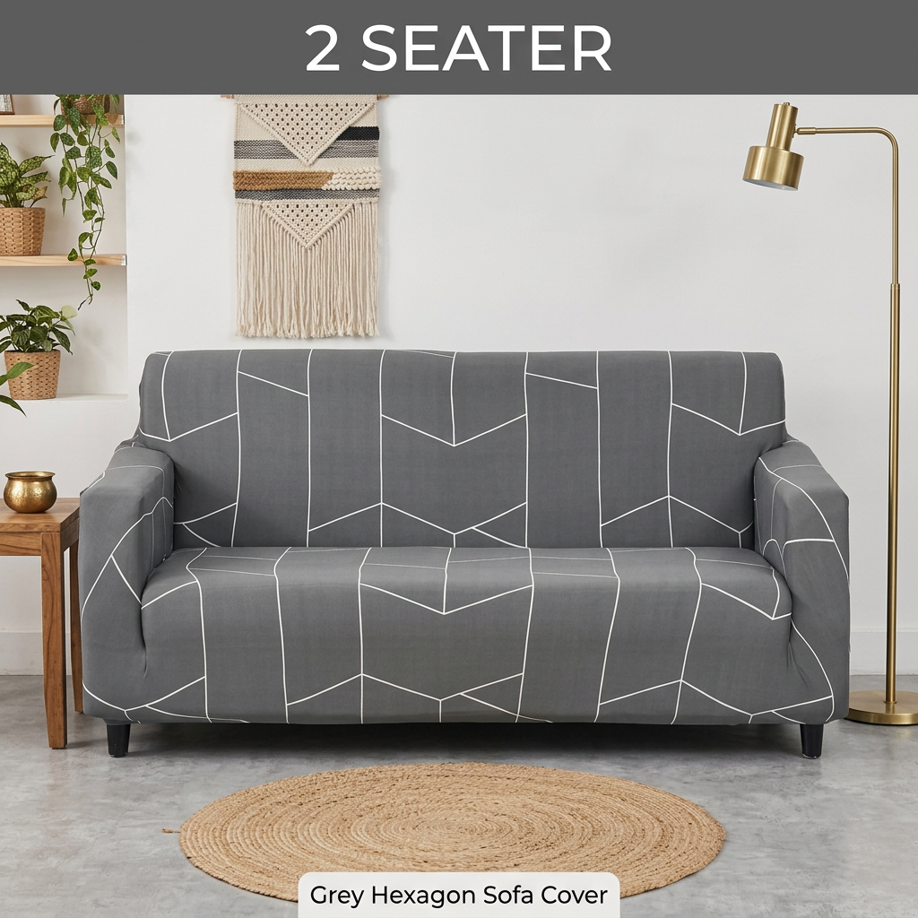 Grey Hexagon 2 seater, bina measurements