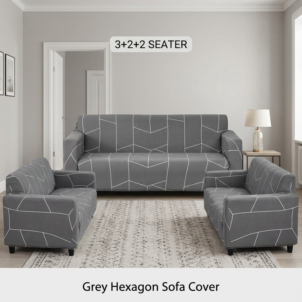 Grey Hexagon 3+2+2 set