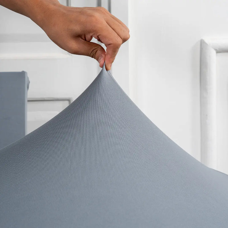 CoverHome - Grey Solid Elastic Chairs Table Covers