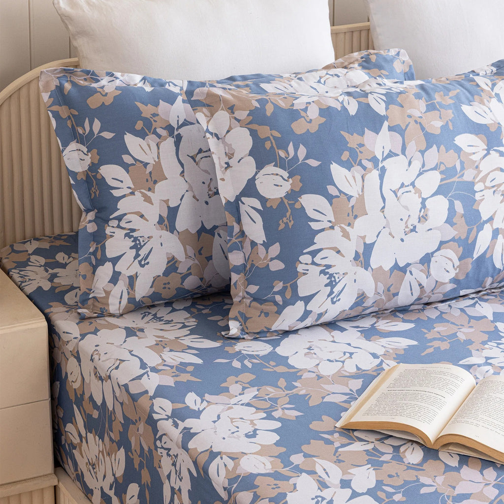 100% Dustproof & Water Resistant + 360°  Elastic Fitted Blossam Haze Printed Bedsheet