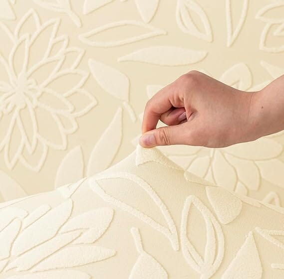 Majestic Jacquard Musturd Elastic Chair Cover – Stretchable, Dustproof, Machine Washable