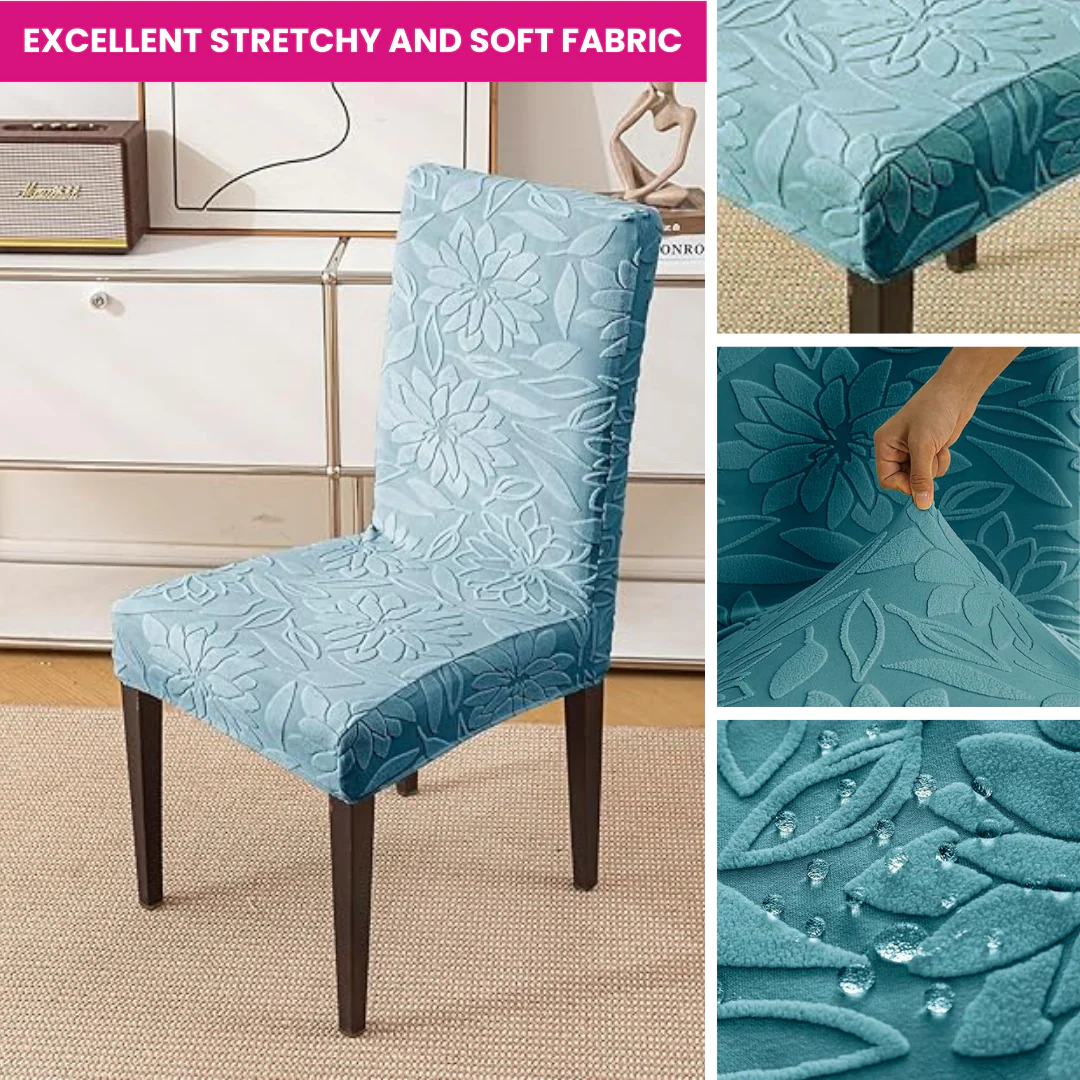 Majestic Jacquard Pastol Green Elastic Chair Cover – Stretchable, Dustproof, Machine Washable