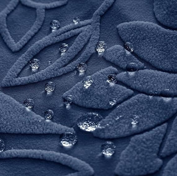 Majestic Jacquard Dark Blue Elastic Chair Cover – Stretchable, Dustproof, Machine Washable