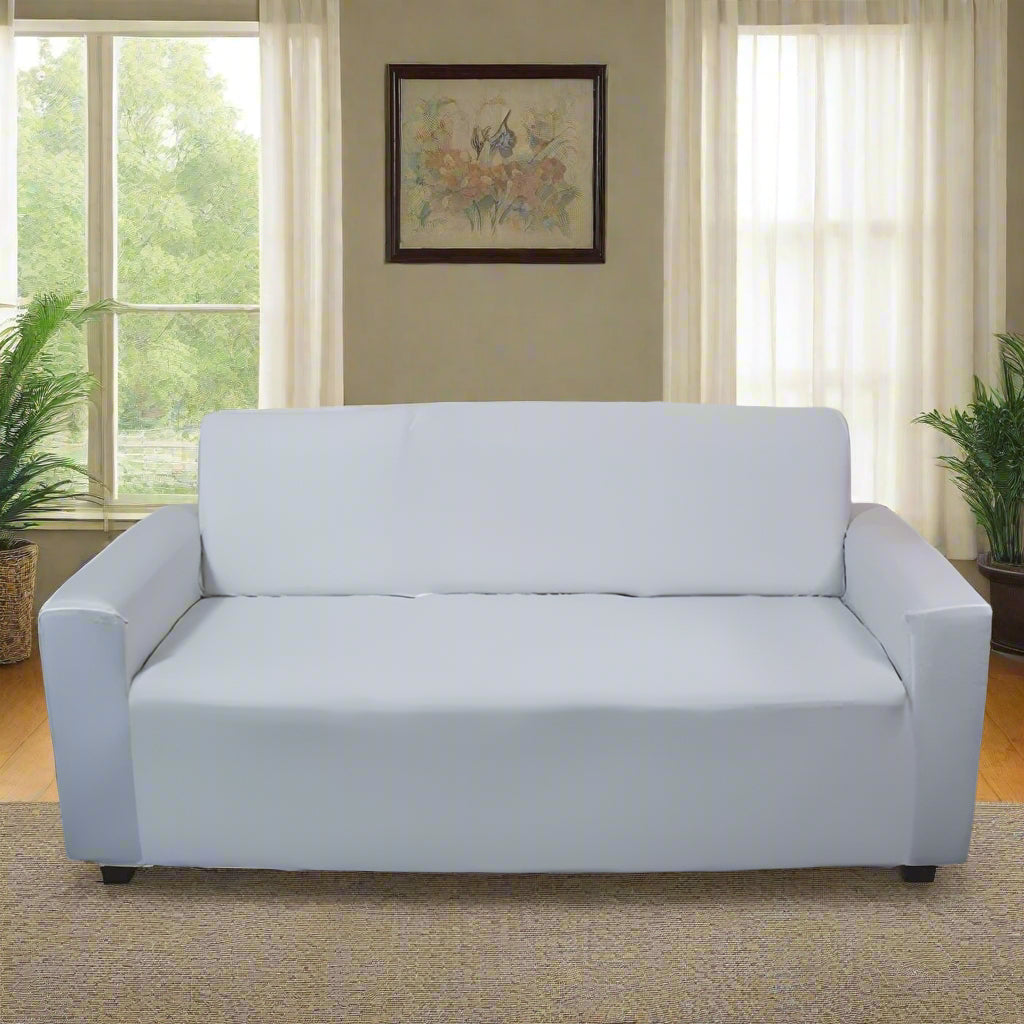 Premium Quality Machine Washable & Dust Proof Sofa Cover - White | Universal Fit Streachable Fabric