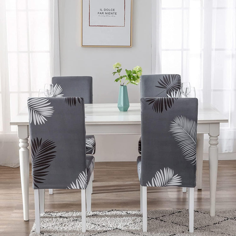 Charcol Fern Dining Chair Covers