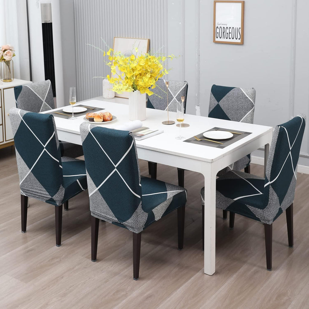 Checkkerplaid Blue Chair Cover - Dustfree, Stain Free, Water Resistance & Machine Washable