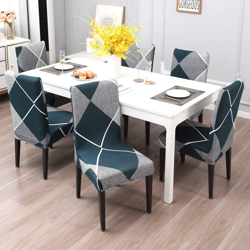 Checkkerplaid Blue Chair Cover - Dustfree, Stain Free, Water Resistance & Machine Washable