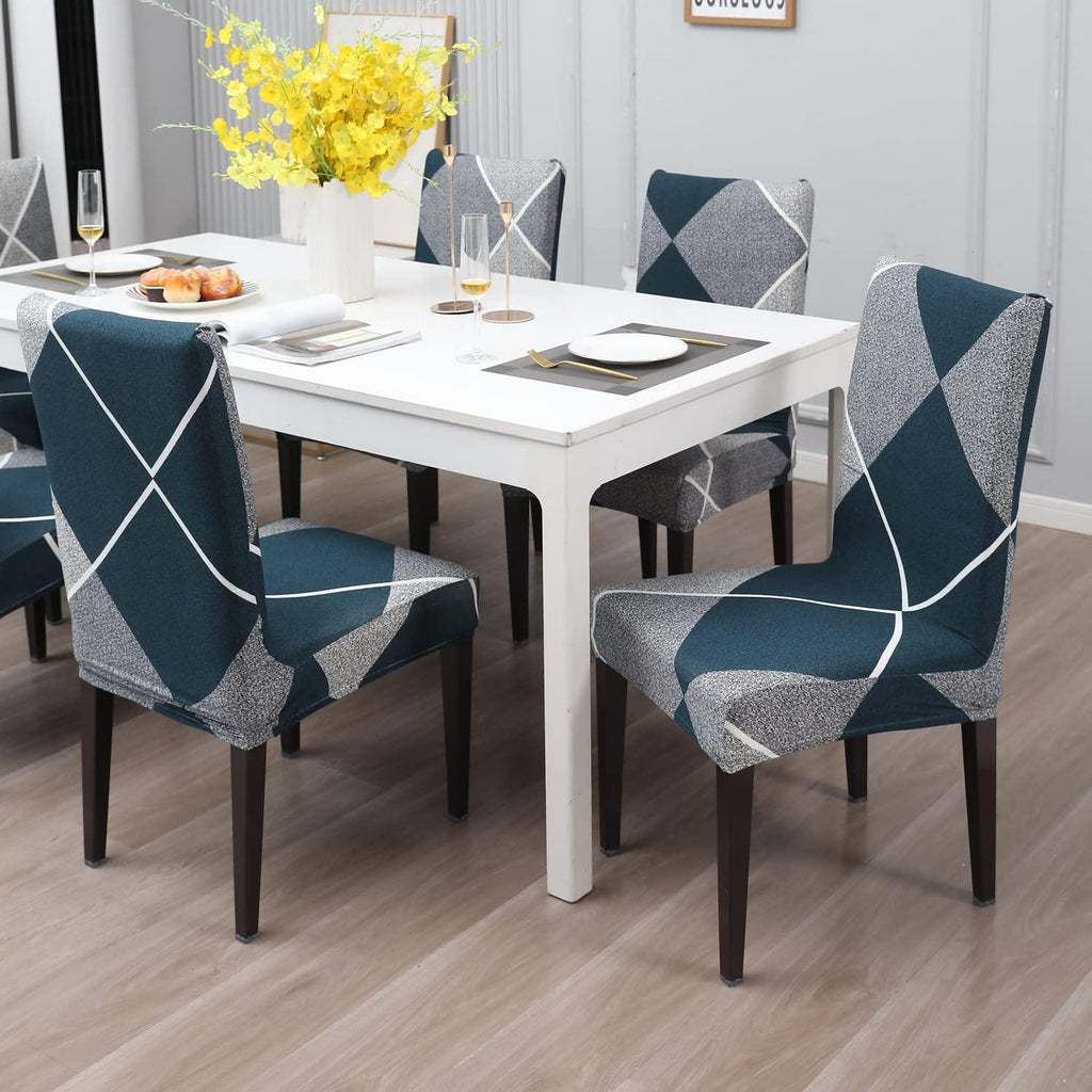 Checkkerplaid Blue Chair Cover - Dustfree, Stain Free, Water Resistance & Machine Washable