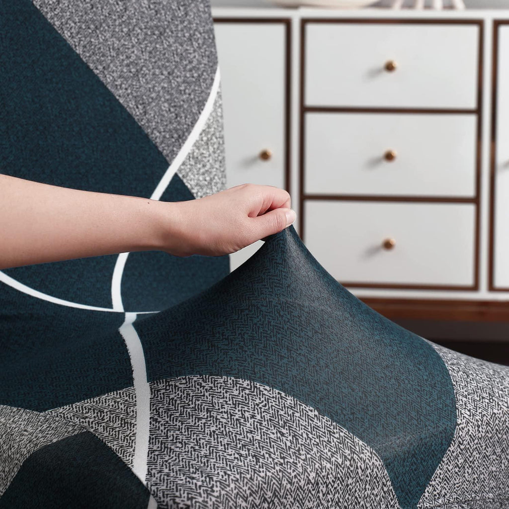 Checkkerplaid Blue Chair Cover - Dustfree, Stain Free, Water Resistance & Machine Washable