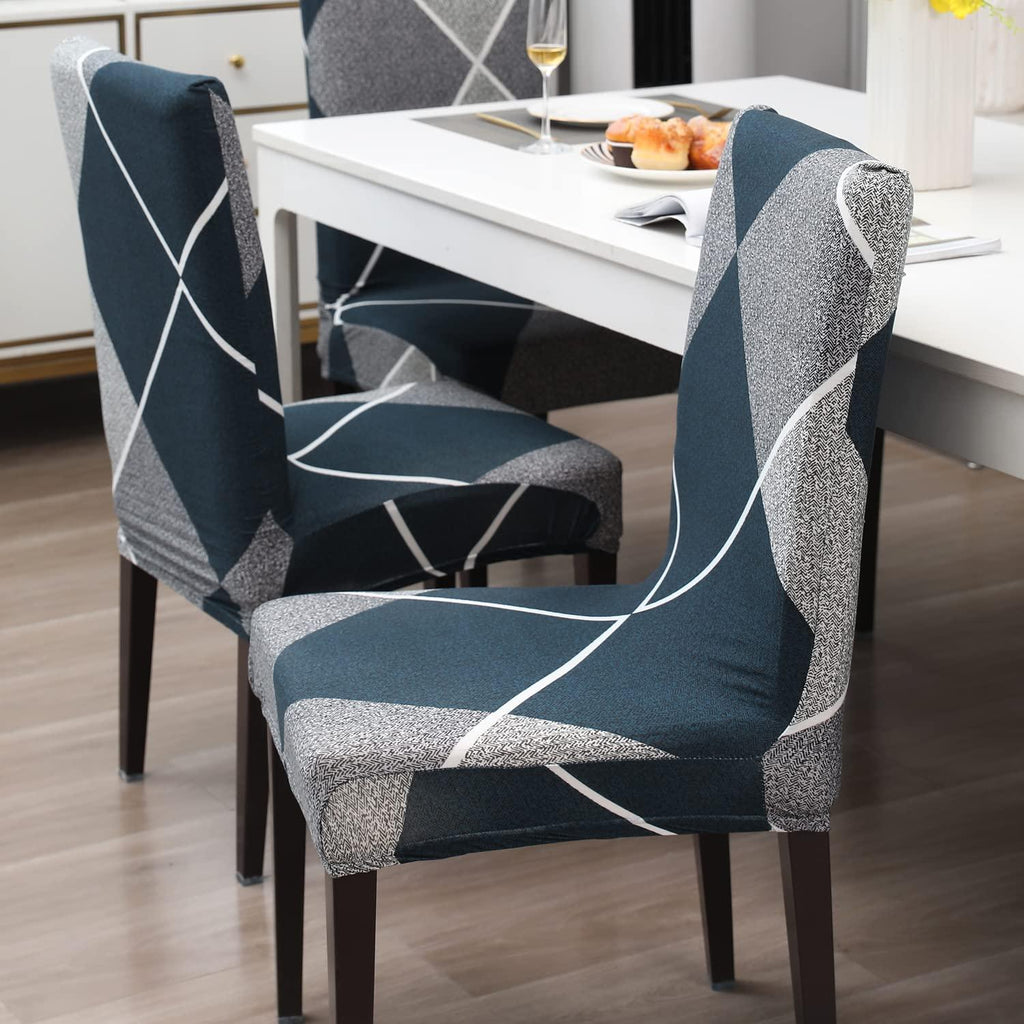 Checkkerplaid Blue Chair Cover - Dustfree, Stain Free, Water Resistance & Machine Washable