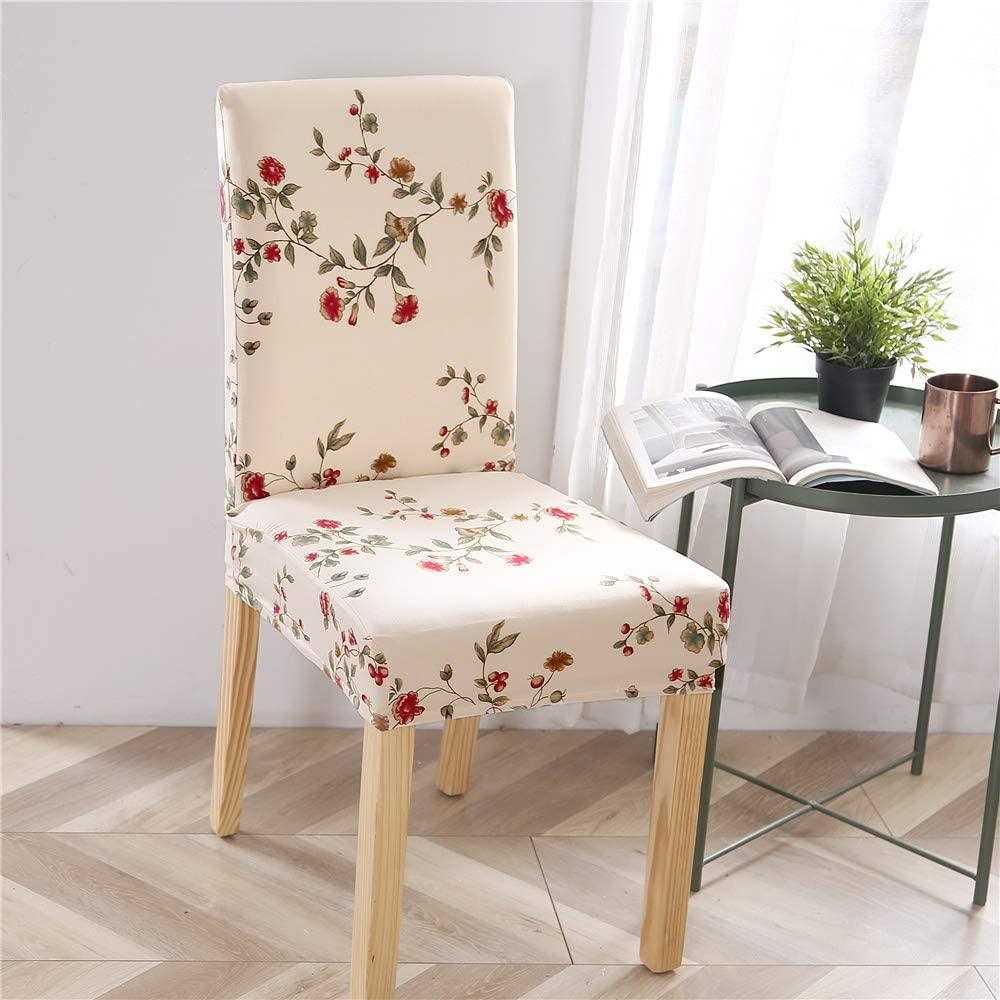 Beige Brocade  Chair Cover - Dustfree, Stain Free, Water Resistance & Machine Washable