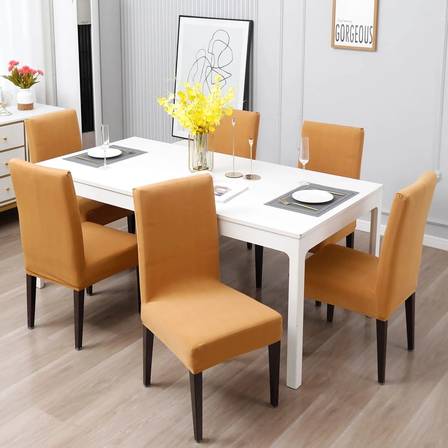 Plain Geruwa  Chair Cover - Dustfree, Stain Free, Water Resistance & Machine Washable