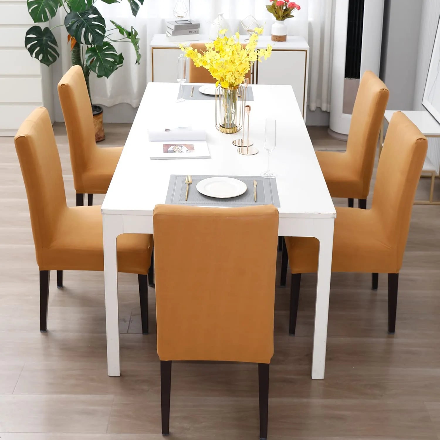 Plain Geruwa  Chair Cover - Dustfree, Stain Free, Water Resistance & Machine Washable