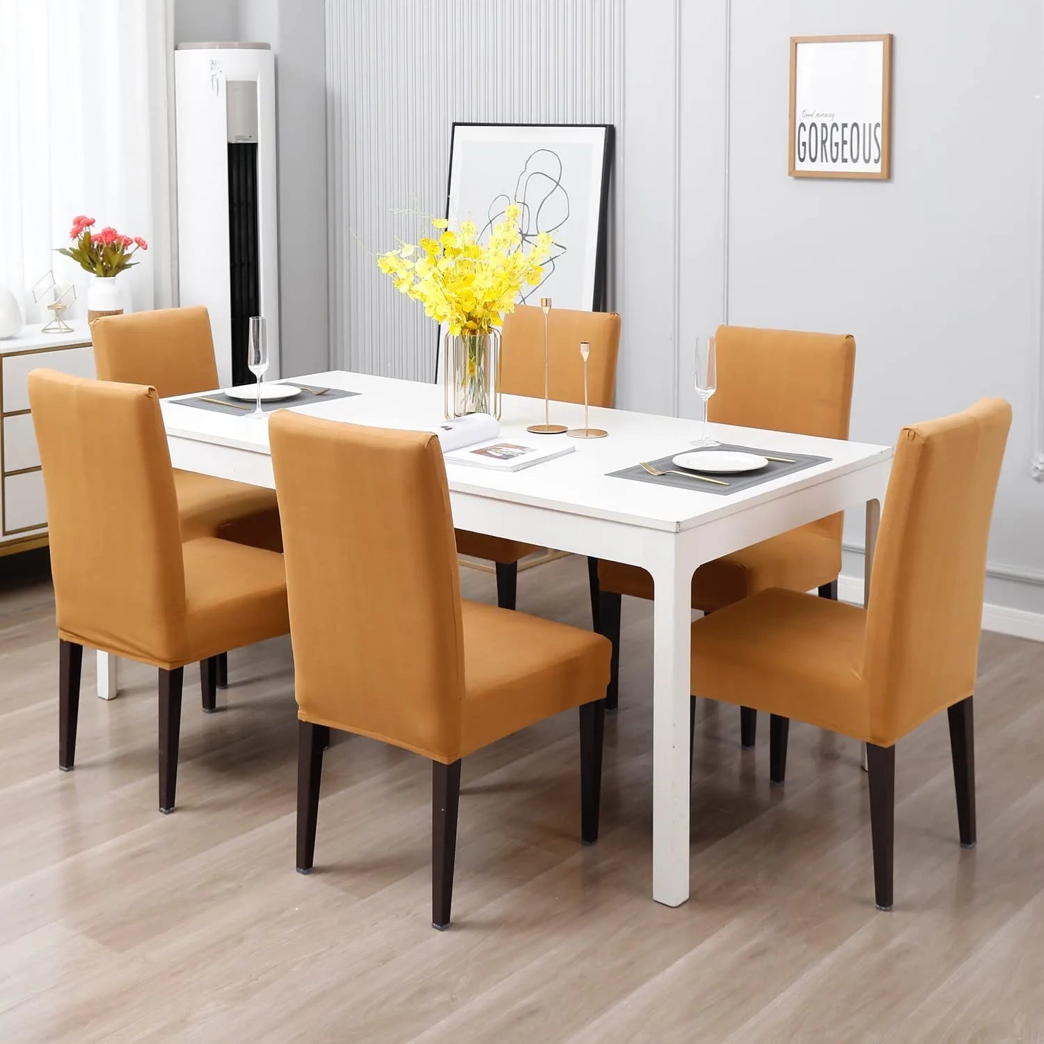 Plain Geruwa  Chair Cover - Dustfree, Stain Free, Water Resistance & Machine Washable